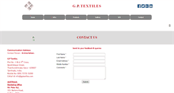 Desktop Screenshot of gptextiles.com