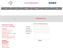 Tablet Screenshot of gptextiles.com
